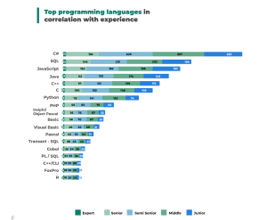 programming languages used by Mexican senior developers