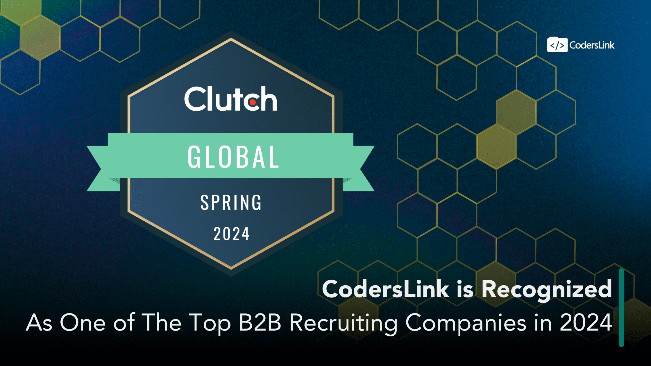 Clutch Global Leader Spring 2024 Badge - CodersLink Recognized as One of the Top B2B Recruiting Companies in 2024